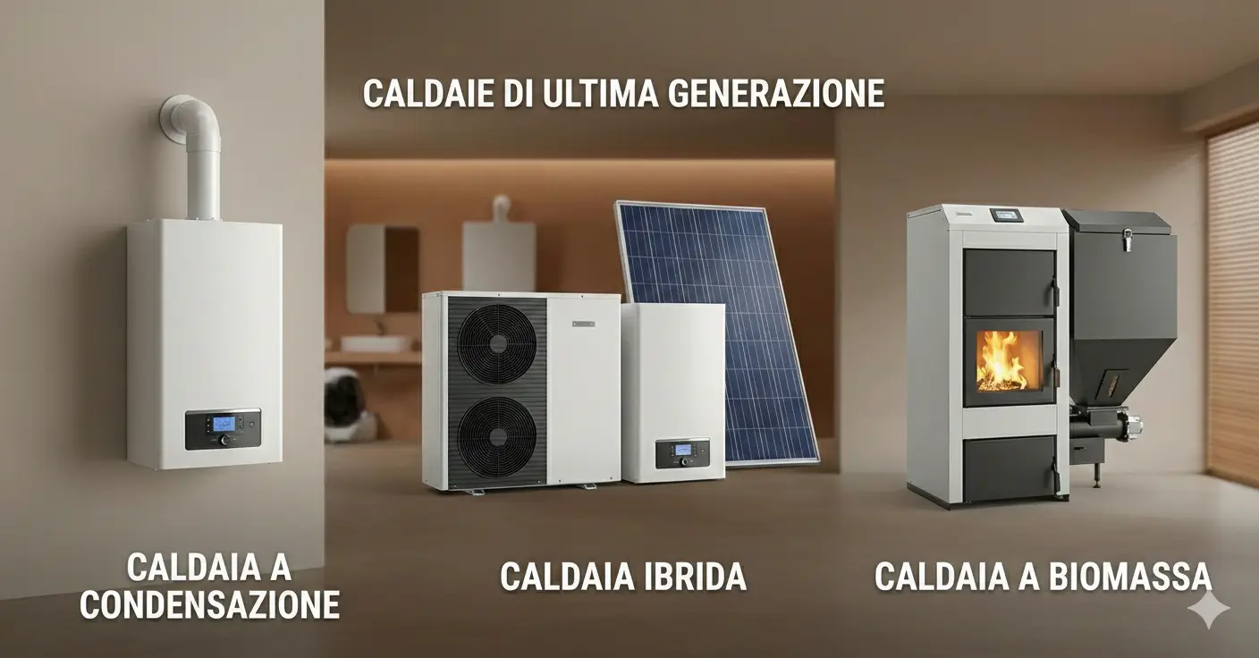 Tipologie caldaie Roma: confronto caldaia a condensazione, ibrida e biomassa